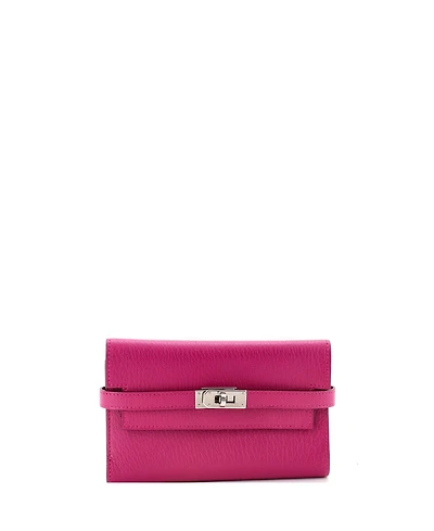 Pre-Owned Hermes Medium Kelly Trifold Wallet Chevre Mysore