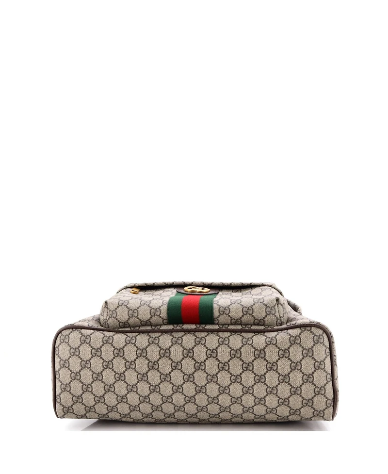 Pre-Owned Gucci Medium Ophidia Front Pocket Backpack Gg Coated Canvas