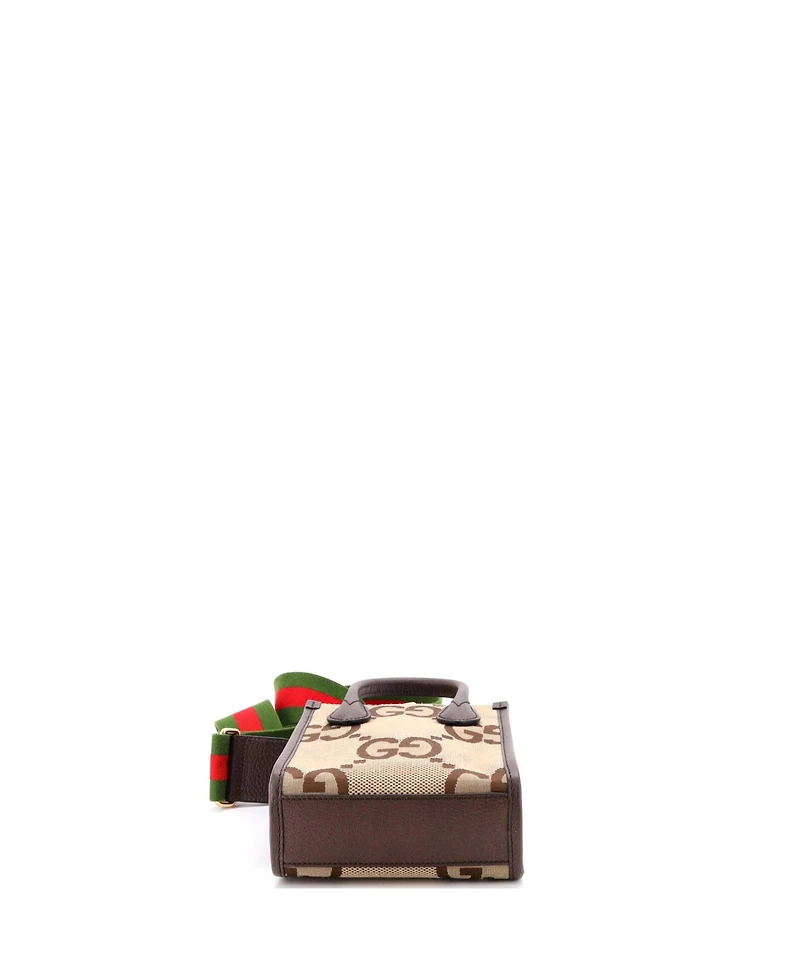 Pre-Owned Gucci Mini Vertical Tote Jumbo Gg Canvas