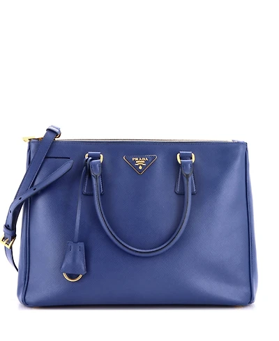 Pre-Owned Prada Medium Double Zip Lux Tote Saffiano Leather