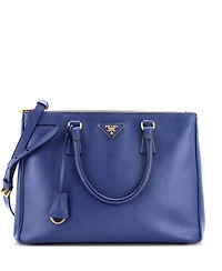 Pre-Owned Prada Medium Double Zip Lux Tote Saffiano Leather