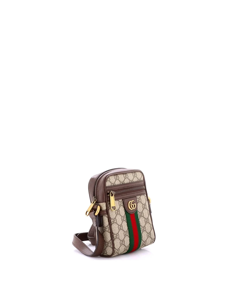 Pre-Owned Gucci Mini Ophidia Messenger Bag Gg Coated Canvas