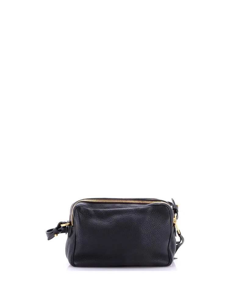 Pre-Owned Prada Double Zip Camera Bag Vitello Daino