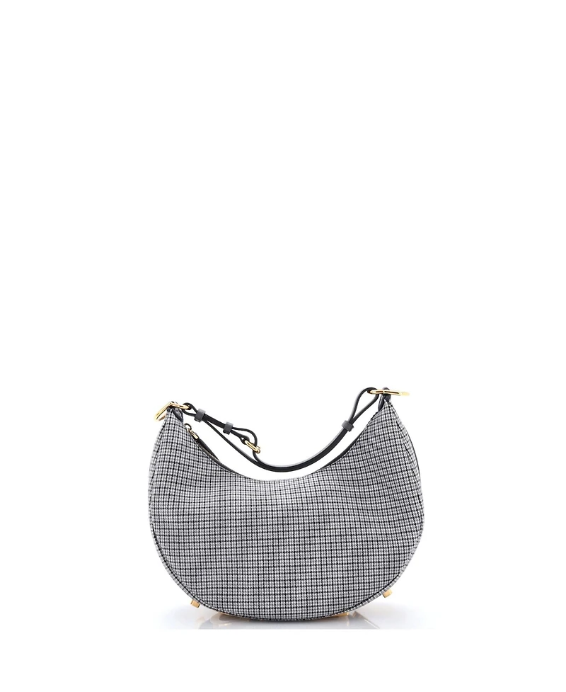 Pre-Owned Fendi Small Fendigraphy Bag Houndstooth Wool