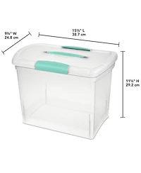 Sterilite Large Nesting ShowOffs Portable Clear File Box with Latches (18 Pack)