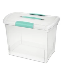 Sterilite Large Nesting ShowOffs Portable Clear File Box with Latches (18 Pack)