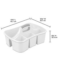 Sterilite Divided Storage Ultra Caddy with 4 Compartments and Handles (18 Pack)