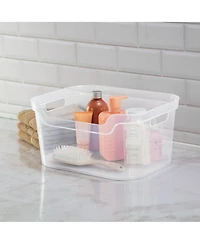Sterilite 7 x 11 x 14.25 Inch Open Storage Bin w/ Carry Handles, Clear (6 Pack)
