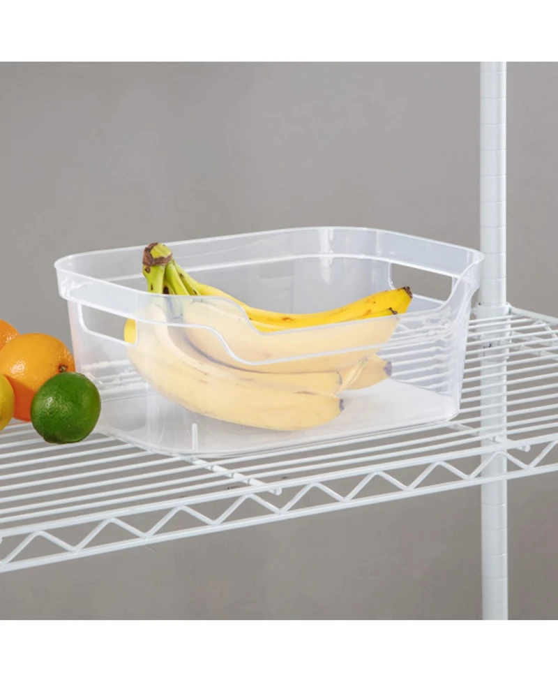 Sterilite 5.25x9.5x13 Inch Open Storage Bin w/ Carry Handles, Clear (16 Pack)