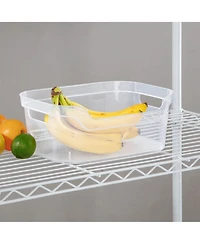 Sterilite 5.25x9.5x13 Inch Open Storage Bin w/ Carry Handles, Clear (16 Pack)
