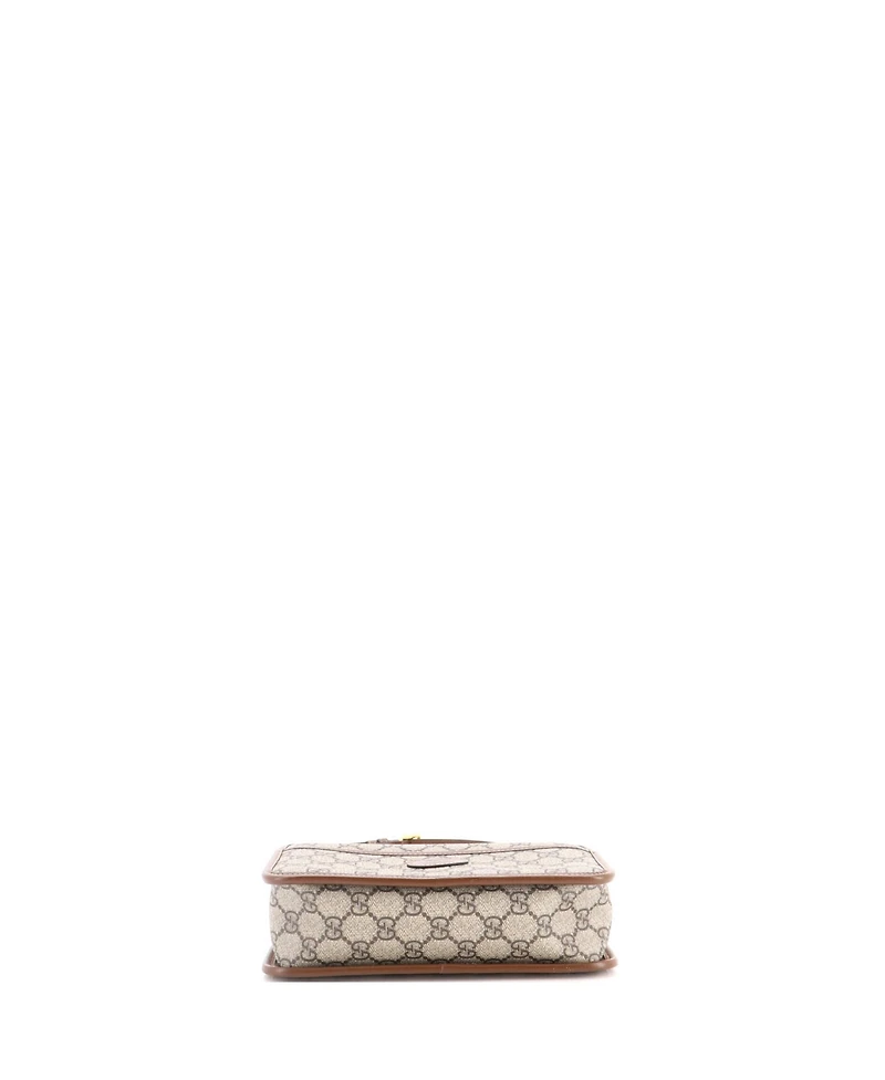 Pre-Owned Gucci Mini Interlocking G Patch Camera Bag Gg Coated Canvas