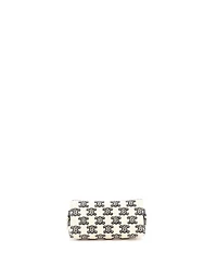 Pre-Owned Celine Zip Around Chain Clutch Triomphe Canvas