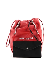 Pre-Owned Saint Laurent Large Teddy Bucket Bag Leather