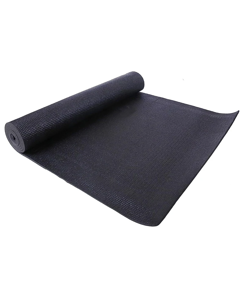 Signature Fitness All Purpose High Density No Tear Exercise Yoga Mat, Black