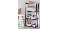 Sterilite Set of Ultra Plastic Storage Bin Baskets w/ Handles, 6 Deep, 12 Medium