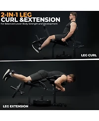 Syedee Leg Extension and Curl Machine, Seated Leg Extension machine and Lying leg Curl Machine for Home Gym with 500lbs, Adjustable Leg Machine