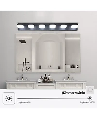 Clihome Modern 6-Light Led Vanity Mirror Light Fixture For Bathrooms And Makeup Tables