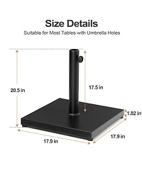 Pellebant 55 Lbs Heavy Duty Square Concrete Umbrella Base for Market Umbrella