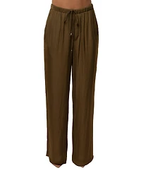 Jluxlabel Women's Seaside Glow High-Waisted Wide-Leg Satin Pants
