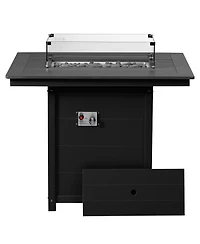 WestinTrends 46" Modern Outdoor Patio Gas Propane Rectangle Fire Pit Table