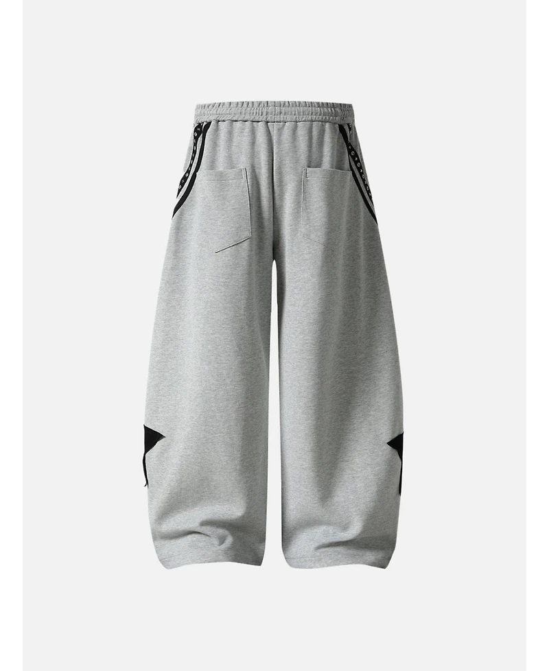 Aelfric Eden Women's Baggy Barrel High-Rise Star-Stud Sweatpants