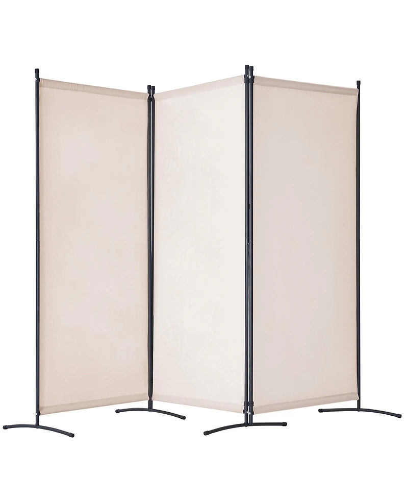 Slickblue Folding Room Divider 3 Panel Privacy Screen, Freestanding Partition for Bedroom Study Office