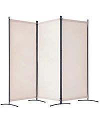 Slickblue Folding Room Divider 3 Panel Privacy Screen, Freestanding Partition for Bedroom Study Office
