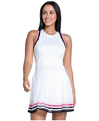 Lucky Love Women's Kinetic Energy Crewneck Sleeveless Fitted Dress