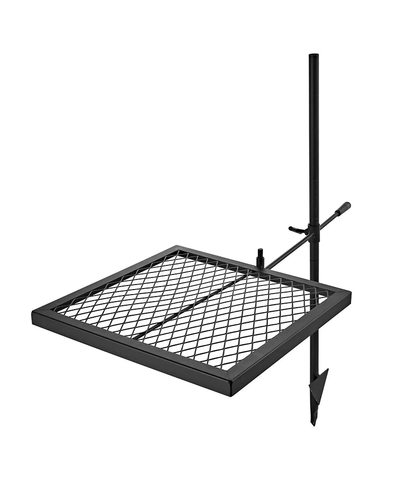 Sugift 16 In Swivel Campfire Grill Grate with 360 Degree Height Adjustable Steel Arm and Carry Bag