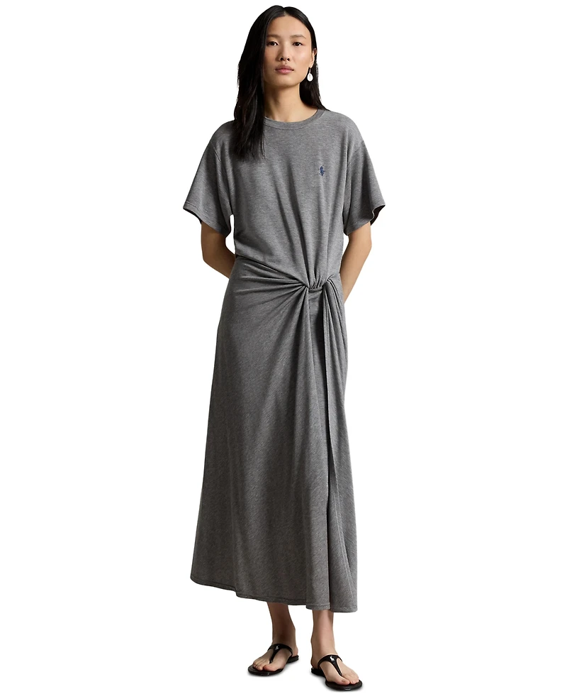 Polo Ralph Lauren Women's Crewneck Twist Detail T-Shirt Dress