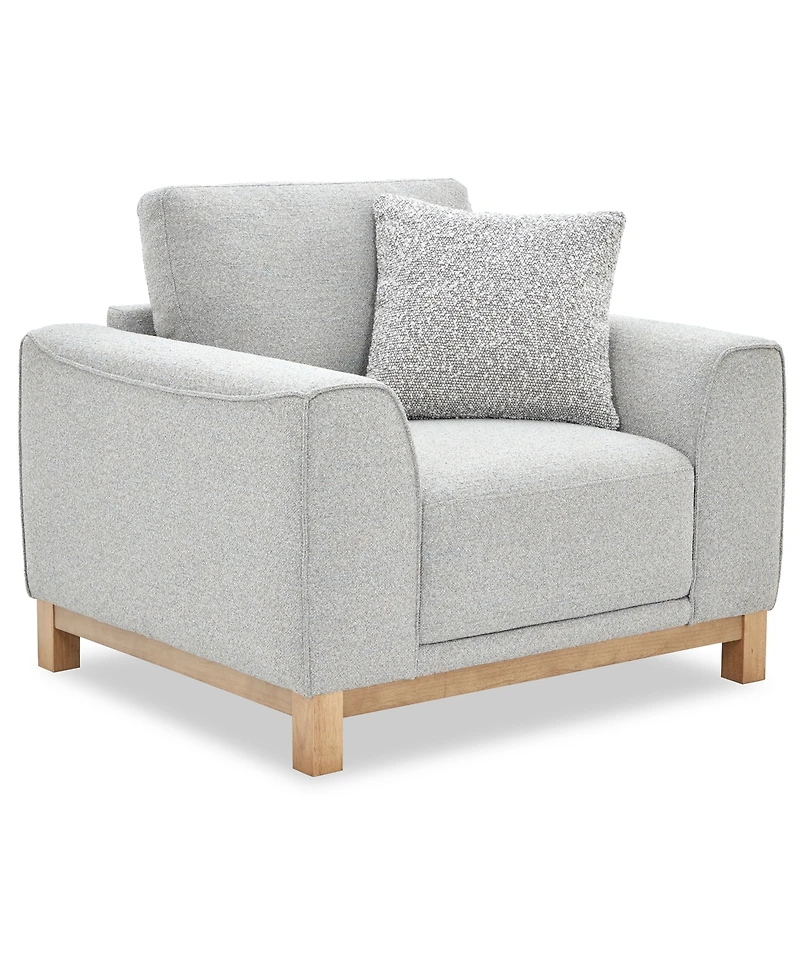 Camelle Boucle Accent Pillow Fabric Chair, Macy's Exclusive