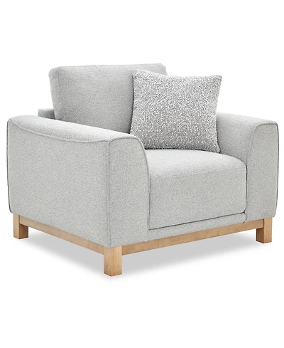 Camelle Boucle Accent Pillow Fabric Chair, Macy's Exclusive