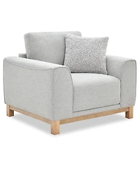 Camelle Boucle Accent Pillow Fabric Chair, Macy's Exclusive