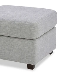 Lorrana 24" Fabric Reversible Back Cushion Ottoman, Macy's Exclusive