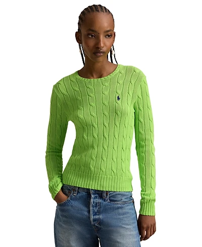 Polo Ralph Lauren Women's Cable-Knit Cotton Crewneck Sweater