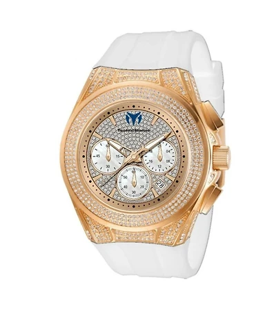 TechnoMarine Cruise Diva Pave Tm-125033 Women's 45mm Quartz Chronograph Watch