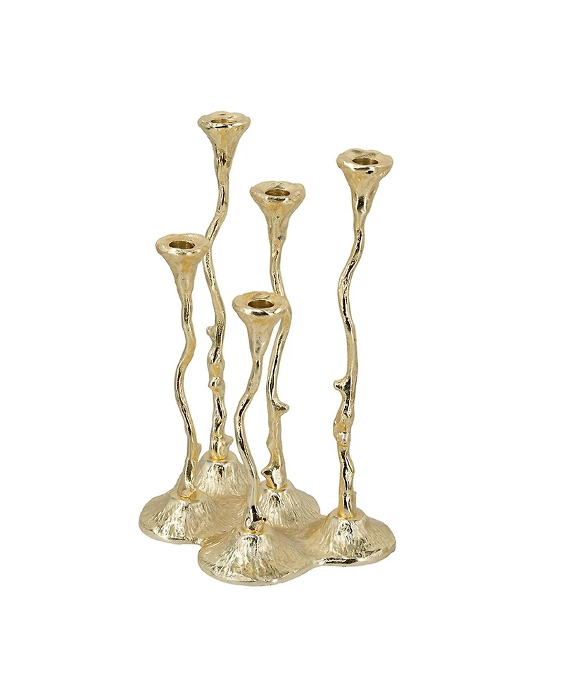 Yobtop 5-Light Cast Aluminum Taper Candle Holder for Home Decor
