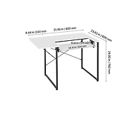 Yobtop Generic for Sewing Table - Multipurpose Sewing Machine Table with Foldable Side Shelf, Adjustable Shelf, Steel Legs, Computer Desk for Home