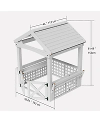 Yobtop Modern Outdoor Wooden Playhouse for Children