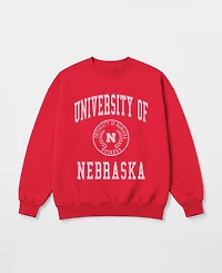 Gameday Couture Women's Nebraska Huskers Prime Play Oversized Graphic Fleece Sweatshirt