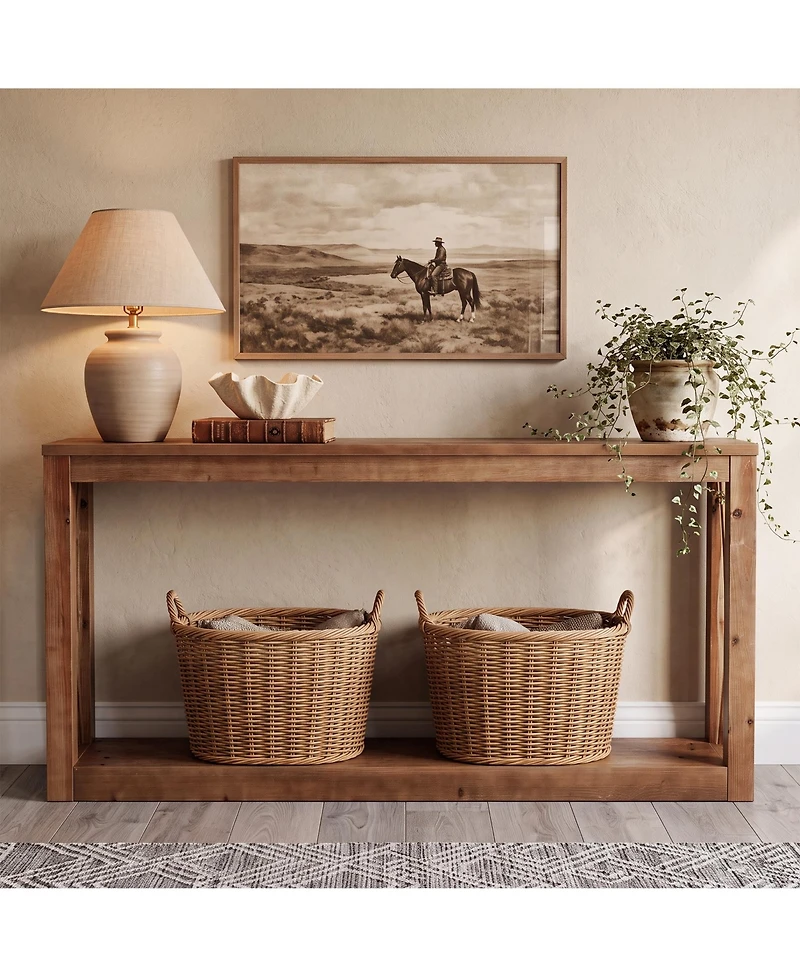 Tribesigns Farmhouse Solid Wood Console Table, Narrow Entryway Table