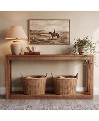 Tribesigns Farmhouse Solid Wood Console Table, Narrow Entryway Table