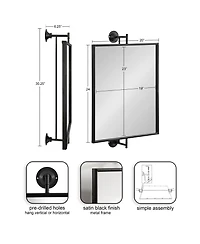 Kate and Laurel Darbridge Rectangle Pivot Mirror