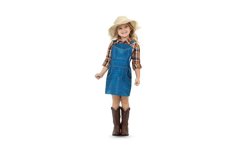 Dress Up America Girls Farmer Costume Set