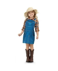 Dress Up America Girls Farmer Costume Set Classic Farm Outfit For Children Dress Up Halloween School Events