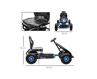 Yobtop Kids Pedal Go Kart with Adjustable Seat, Suspension System & Safety Hand Brake Ride-On Toy, 110 lbs Capacity, Ages 5-12