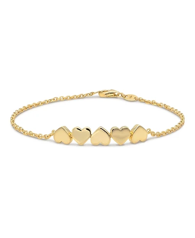 Devata Sweet Heart Chain Bracelet in 14K Gold, 6.5 in adj to 7.5 in, approx. 2.8 grams