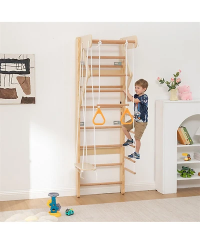 Yobtop 6-in-1 Swedish Ladder Wall Gym