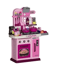 Yobtop Sound Effects 33-Piece Corner Play Kitchen Set, Ages 3+