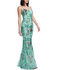 Dress The Population Women's Giovanna Floral Sequin Mermaid Gown